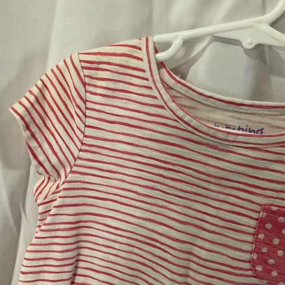 Jumping Beans Girl Pink Stripe/Polka Dot T-Shirt Size 5 - Picture 8 of 9
